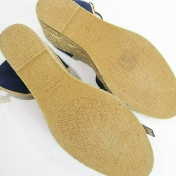 Stuart Weitzman Mirela Espadrille Wedge Sandals 8W - Picture 9 of 10